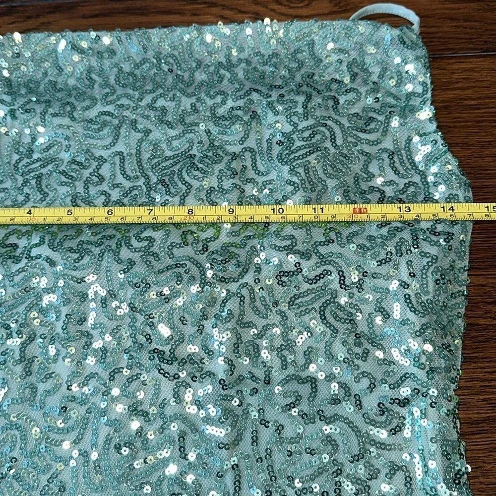 NWT H&M green sequin party dress size XS - Picture 4 of 10